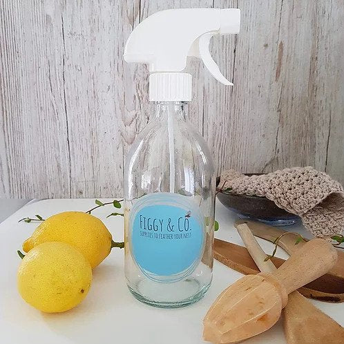 Figgy and Co best glass trigger bottle refillable reuseable natural nontoxic eco green cleaners DIY