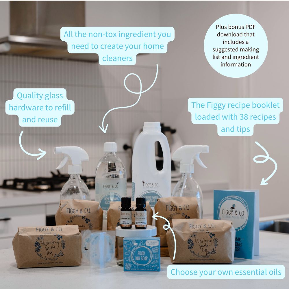 Our DIY making kit has all the cleaning supplies you need for homemade cleaners