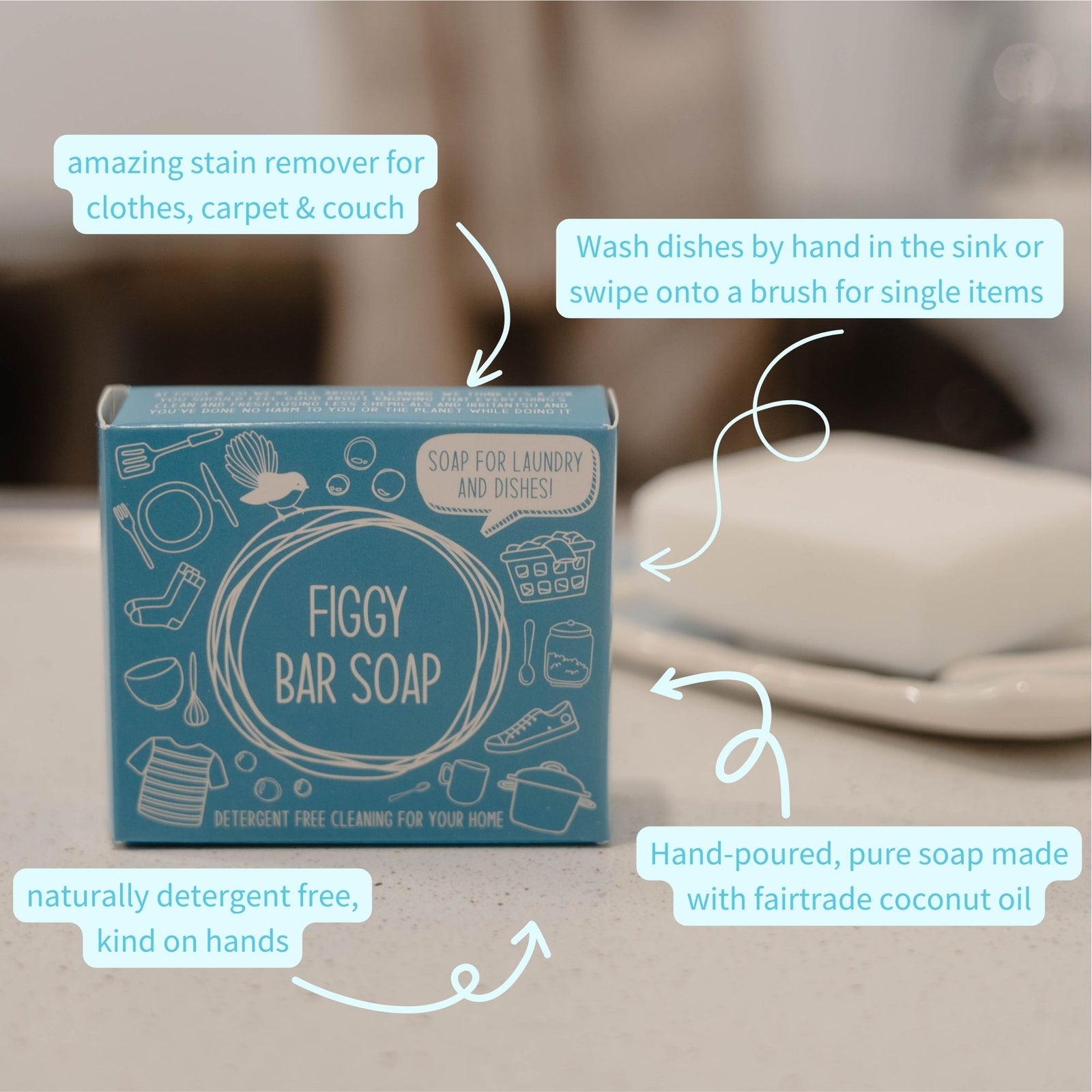 Bar soap stain remover