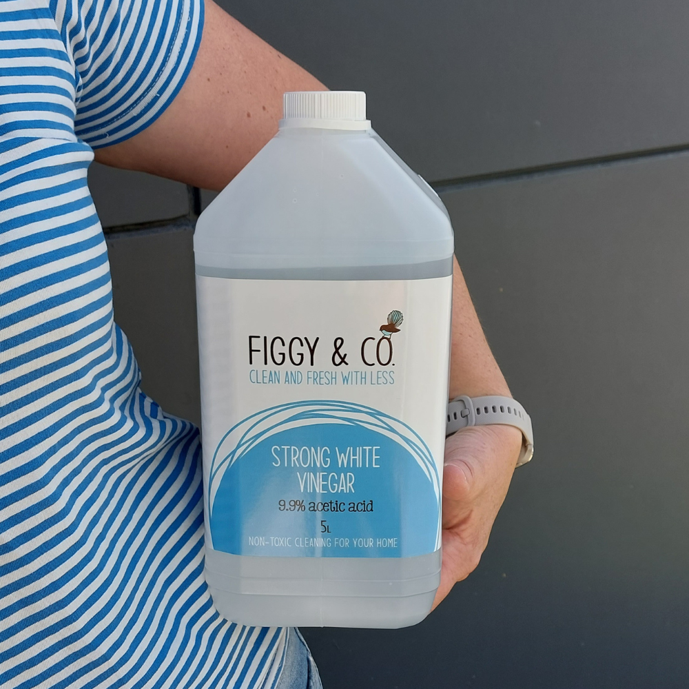 bulk cleaning vinegar for natural disinfecting, cleaning windows, fabric softener and rinse aid.