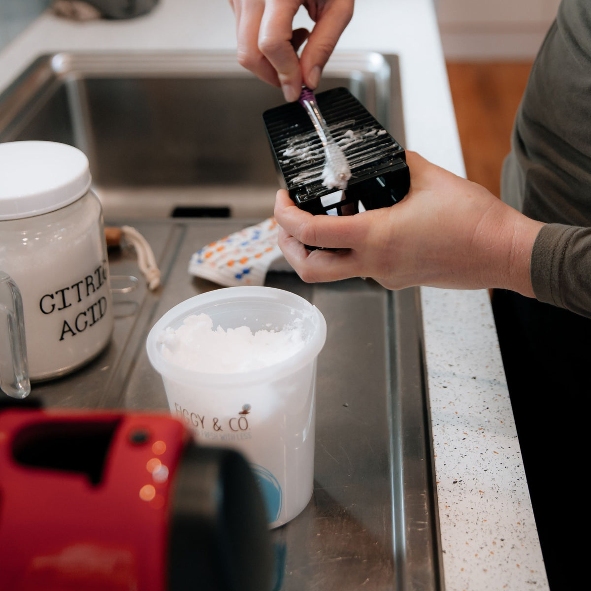 Cleaning with Figgy & Co's Cleaning Paste