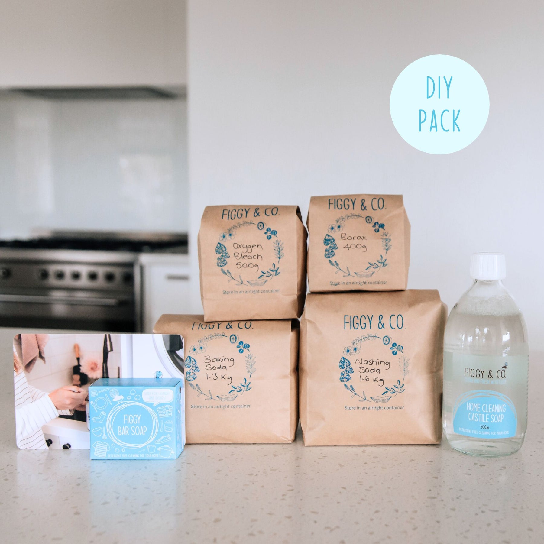 Packing Laundry Kit DIY Laundry Pack | Skin-Friendly | Reduce Waste | Figgy & Co - figgyandco