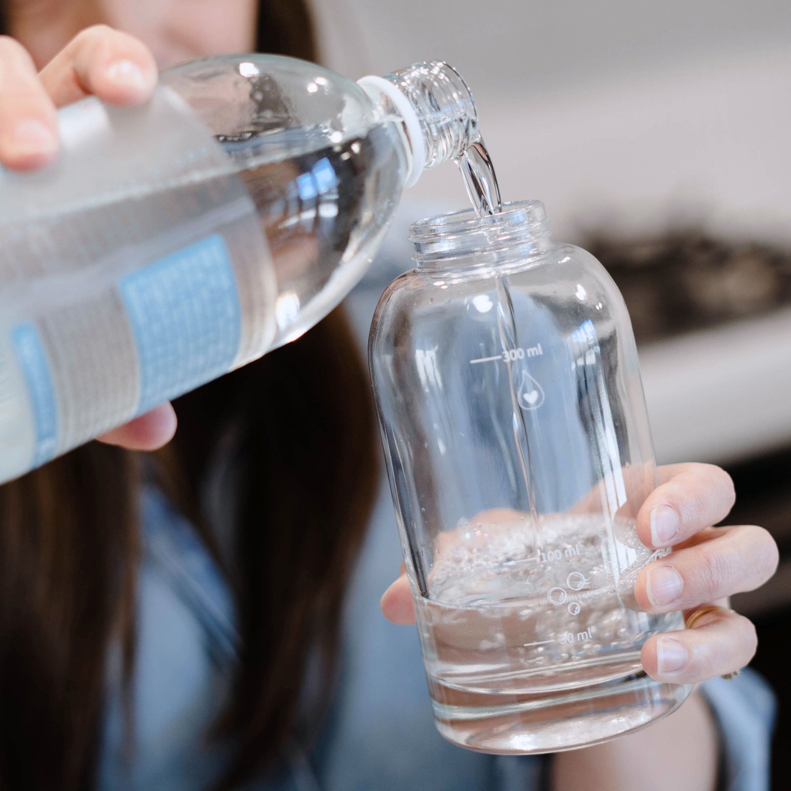 Use castile soap with the foaming soap dispenser to make non-tox hand wash that is gentle on your skin