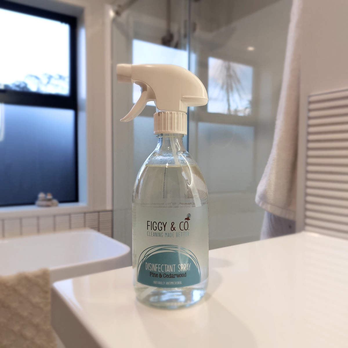 Disinfectant spray for bathrooms. Made in New Zealand.