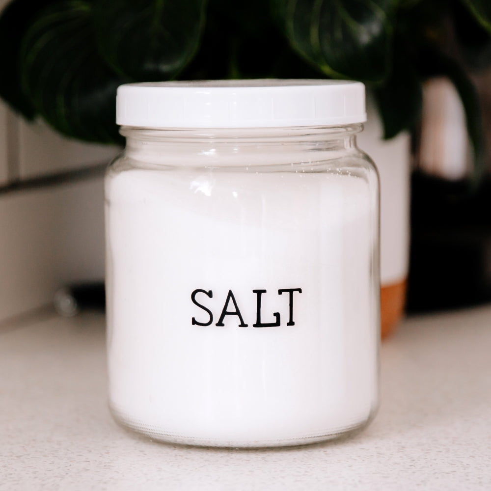 Clean Salt Store Salt | DIY Eco Cleaning Supplies | Food safe scrub | - figgyandco
