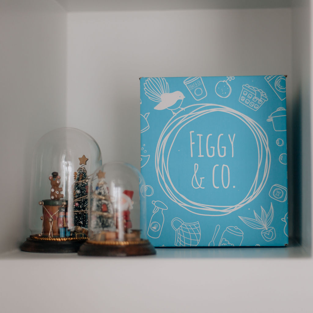 the Figgy & Co gift box comes in a gorgeous blue box