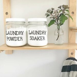 Figgy and Co natural eco nontoxic green cleaning laundry powder label storage soaker nz home decor DIY