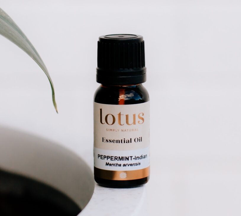 Figgy and Co Peppermint essential oil for non toxic DIY home cleaners.