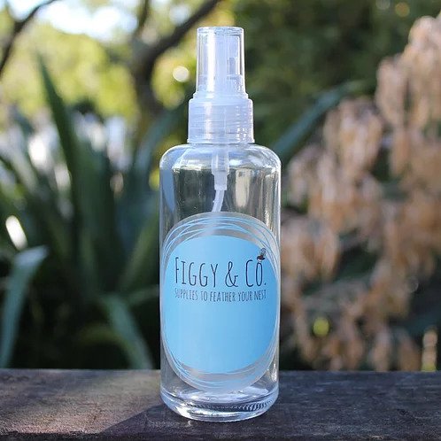 Figgy and Co glass spray bottle spritzer natural nontoxic eco green cleaners DIY nz