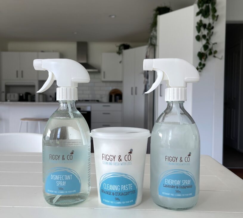 the healthy home trio is a value bundle from Figgy & Co offering the best natural home cleaners to use in your non-toxic home cleaning routine