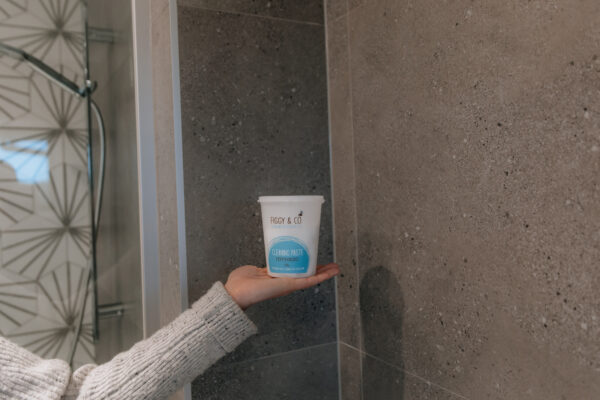 Figgy cleaning paste is the easy non-toxic way to clean your shower